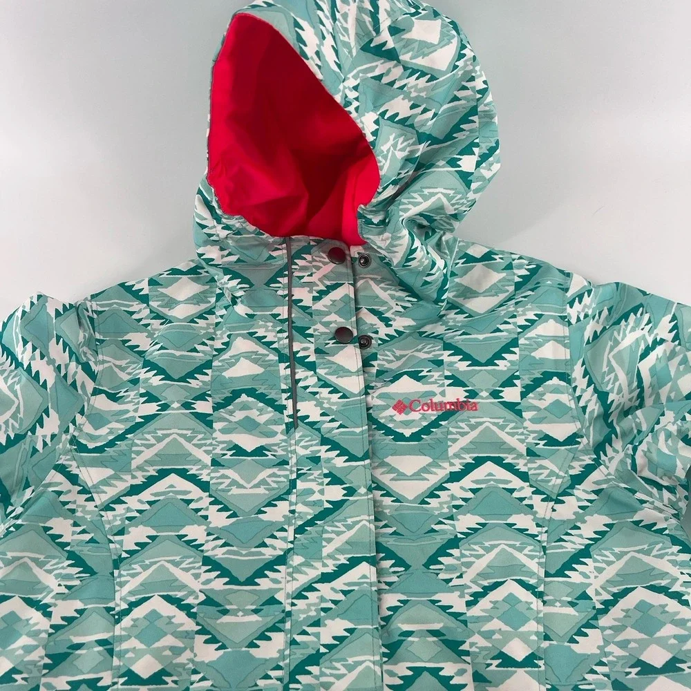 Columbia Girls Size L Omni-Tech Hooded Interchange Kids Ski Winter Jacket Size L